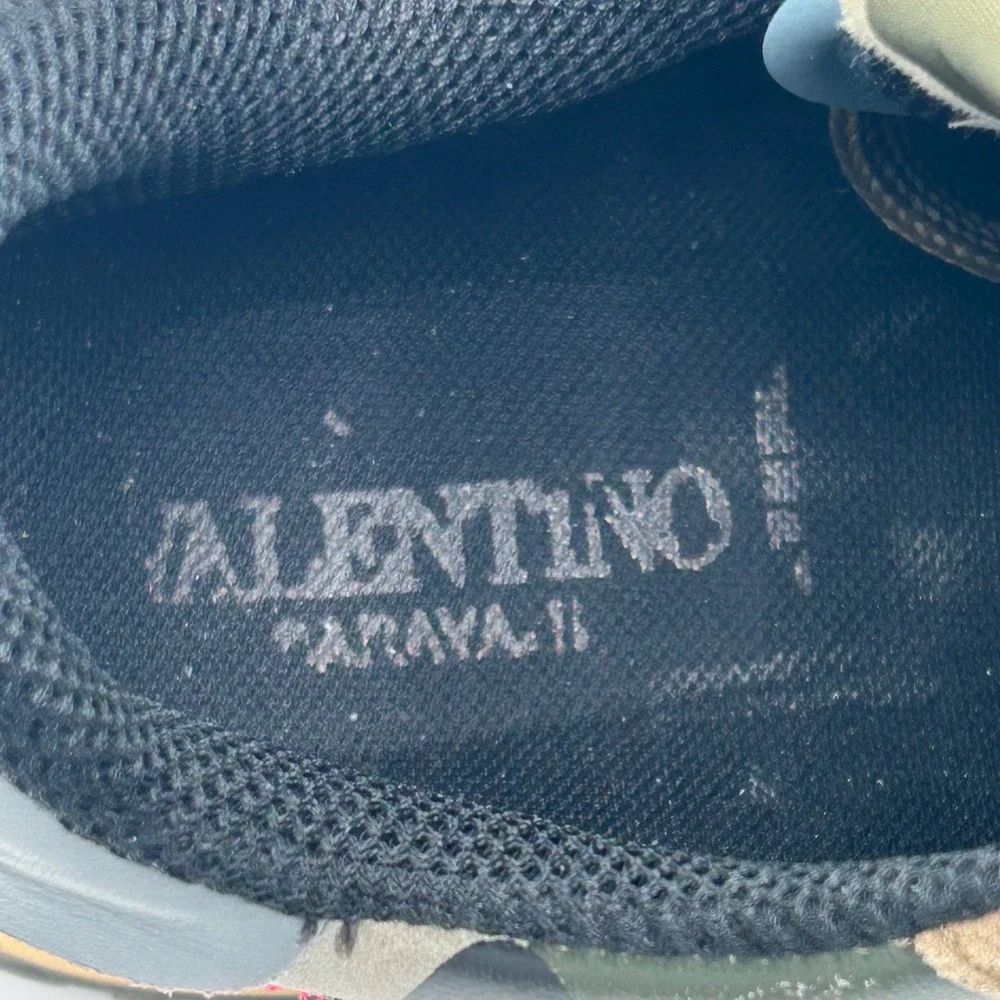 Valentino Garavani Rockrunner Camo Women's Sneakers Multi Color Suede Leather